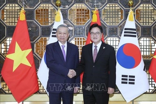 เลขาธิการใหญ่พรรค โตเลิม ประชุมกับประธานรัฐสภาสาธารณรัฐเกาหลี Woo Won Sik - ảnh 1