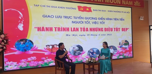 Giao lưu trực tuyến gương điển hình tiên tiến, người tốt, việc tốt - ảnh 1