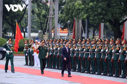 Chủ tịch nước Võ Văn Thưởng dự Lễ Khai giảng năm học mới của Học viện Quốc phòng - ảnh 1