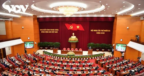 Toàn cảnh bế mạc Hội nghị lần thứ 13 Ban Chấp hành Trung ương Đảng khóa XIII - ảnh 1