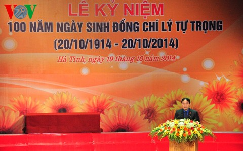 Lễ kỷ niệm 100 năm ngày sinh anh hùng liệt sỹ Lý Tự Trọng  - ảnh 1