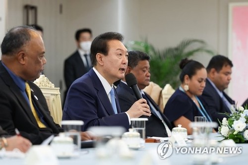 South Korean President chairs 1st summit with Pacific island nations - ảnh 1