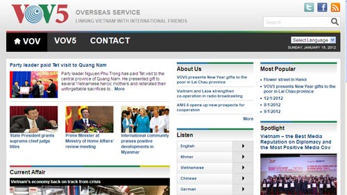 เปิดตัวเว็ปไซด์ของvov5สถานีวิทยุเวียดนาม - ảnh 1