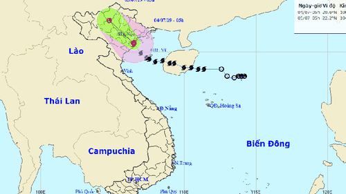 Cường độ bão số 2 (Mun) không mạnh lên, đổ bộ vào đất liền sáng ngày 4/7 - ảnh 1
