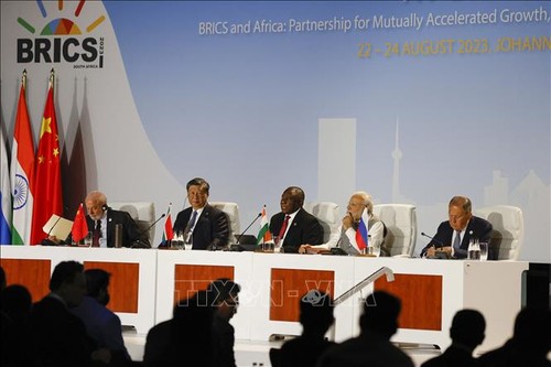 BRICS ចេញសេចក្ដីថ្លែងការណ៍រួម ដោយលើក​ច្បាស់​​ពី​កិច្ចខិតខំប្រឹងប្រែង​កសាងពិភពលោកប្រកបដោយយុត្តិធម៌ សមាហរណកម្ម និងវិបុលភាព - ảnh 1