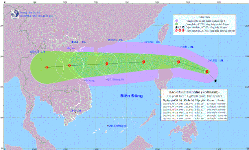 Bão Kompasu gần Biển Đông, nhiều khu vực có mưa to - ảnh 1