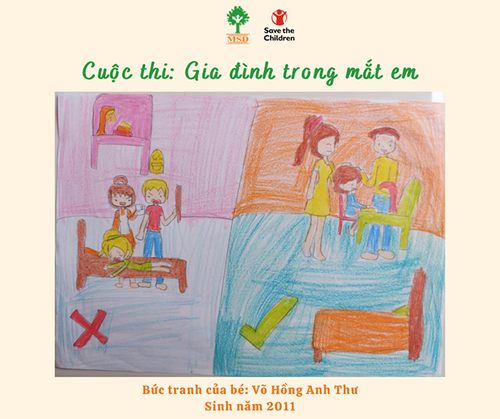 Trao giải cuộc thi vẽ tranh với chủ đề “Gia đình trong mắt em“ - ảnh 1