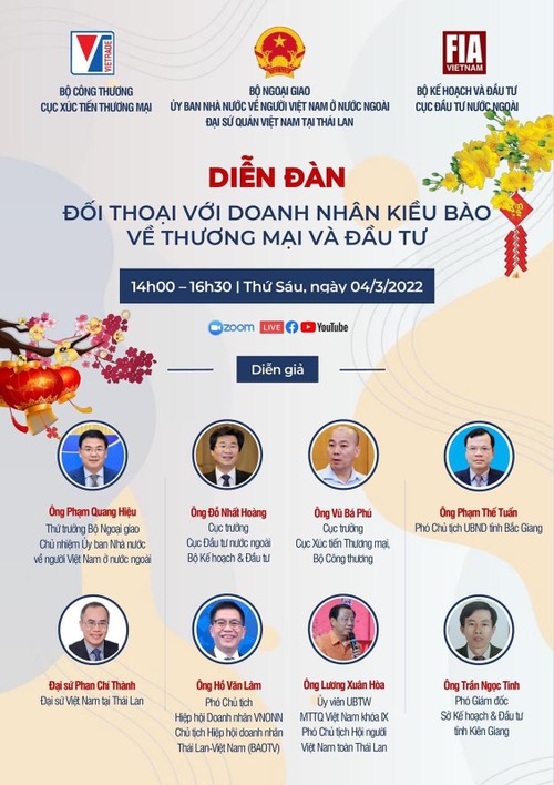 Sắp diễn ra Diễn đàn “Đối thoại với doanh nhân kiều bào về đầu tư và thương mại“ - ảnh 1