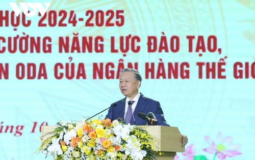 Tổng Bí thư, Chủ tịch nước Tô Lâm thăm và dự Lễ khai giảng của Học viện Nông nghiệp Việt Nam - ảnh 2