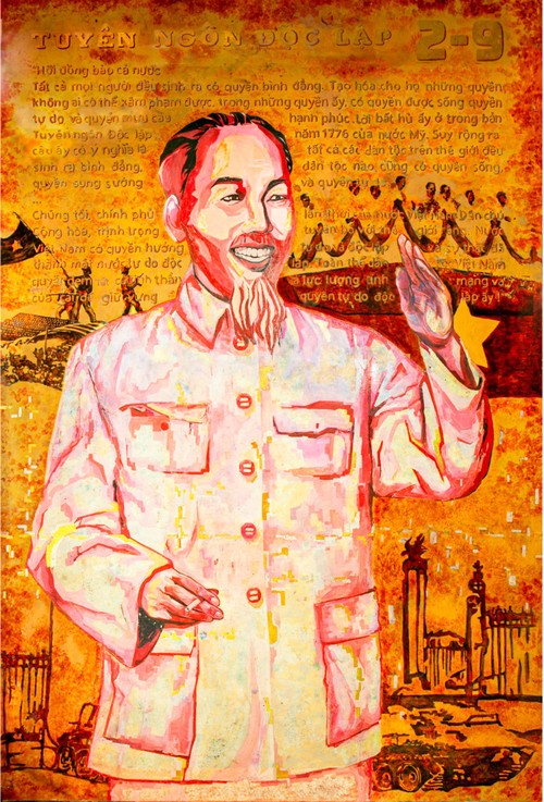 Triển lãm “Mùa xuân độc lập”: Dấu ấn nghệ thuật chào mừng 80 năm Cách mạng Tháng Tám và Quốc khánh 2/9 - ảnh 3