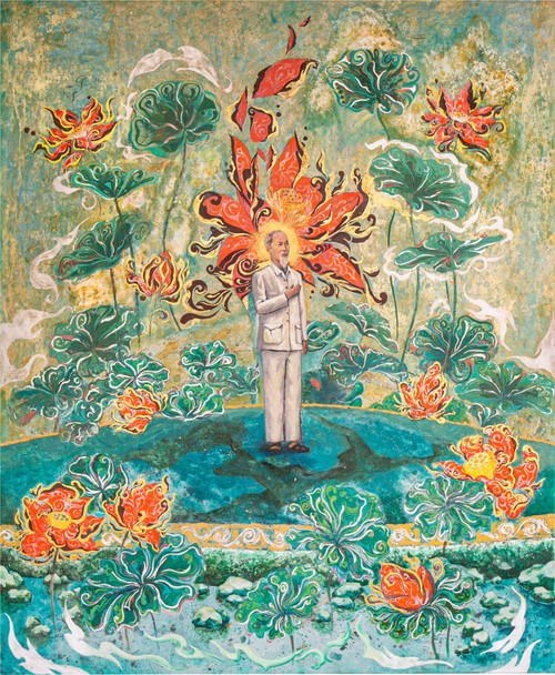 Triển lãm “Mùa xuân độc lập”: Dấu ấn nghệ thuật chào mừng 80 năm Cách mạng Tháng Tám và Quốc khánh 2/9 - ảnh 4