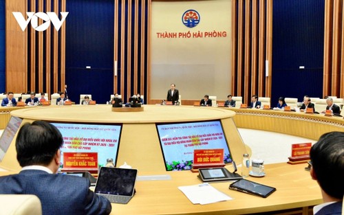 Chủ tịch Quốc hội Trần Thanh Mẫn kiểm tra công tác chuẩn bị bầu cử tại Hải Phòng - ảnh 1