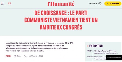 International media highlight the success of Vietnam’s 14th Party National Congress - ảnh 1