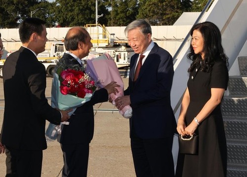 Máximo dirigente de Vietnam llega a Estados Unidos para la Semana de Alto nivel de la Asamblea General de la ONU - ảnh 1