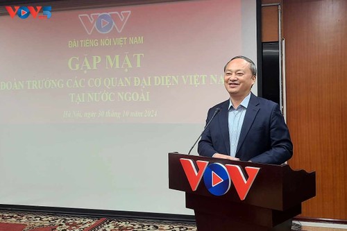 Dirigentes de VOV se reúnen con representantes de misiones diplomáticas vietnamitas - ảnh 1