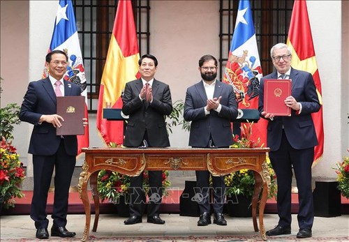 Declaración Conjunta entre Vietnam y Chile: Elevando la Asociación integral a un nivel más profundo, sustancial y efectivo - ảnh 1