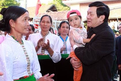 ประธานประเทศเวียดนามTrương Tấn SangเยือนจังหวัดLai Châu - ảnh 1