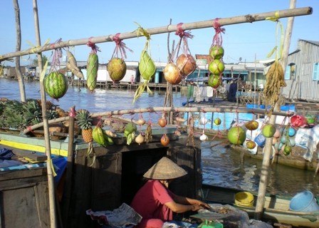 ตลาดน้ำก๋ายรัง เอกลักษณ์เฉพาะของเขตลุ่มน้ำโขง - ảnh 3