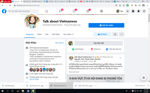 “Talk about Vietnamese” ของสาวไทยใจรักภาษาเวียดนาม - ảnh 1