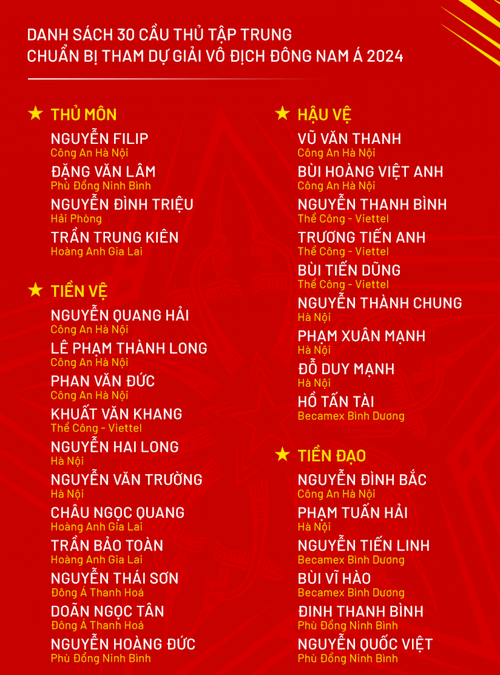 ทีมฟุตบอลทีมชาติเวียดนามเตรียมลุยศึกอาเซียนคัพ 2024 - ảnh 1
