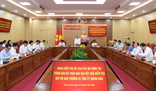 ประธานสภาแห่งชาติประชุมกับผู้บริหารจังหวัดกว๋างหงาย - ảnh 1