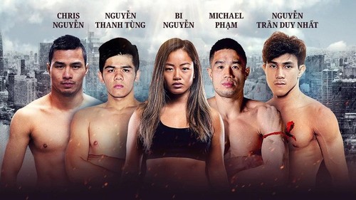 Vier Boxer mit dem Familienname Nguyen kämpfen auf der Bühne „One Championship Vietnam“ - ảnh 1