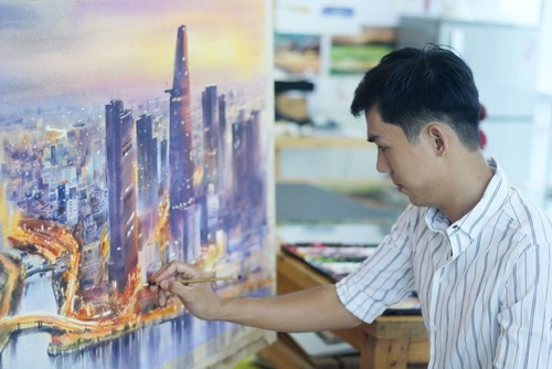 Großartige und lebendige Ho Chi Minh Stadt durch Aquarellbilder von Doan Quoc - ảnh 2