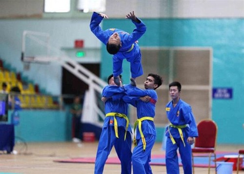 Auftritt vietnamesischer Kampfkunst Vovinam bei Eröffnungsfeier von SEA Games 31  - ảnh 1
