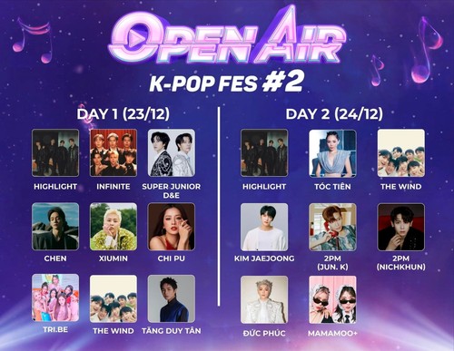 Musikfest K-Pop Open Air #2 in Hanoi zu Weihnachten - ảnh 1