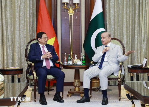 Premierminister Pham Minh Chinh trifft Pakistans Premierminister Shehbaz Sharif - ảnh 1