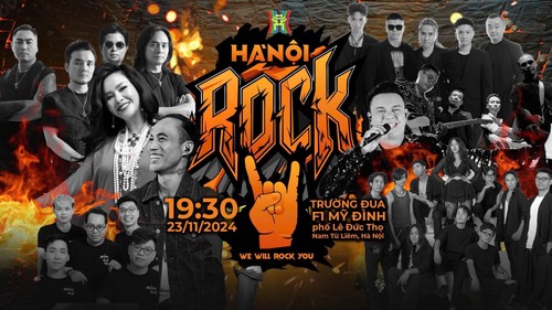 Zahlreiche bekannte Musikbands und Sänger treten im Rock-Konzert in Hanoi - ảnh 1