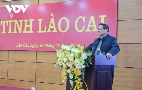 Premierminister Pham Minh Chinh tagt mit der Parteileitung der Provinz Lao Cai - ảnh 1