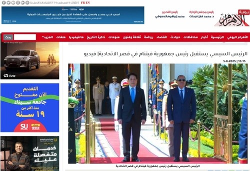 Medien in Ägypten berichten über den Besuch von Staatspräsident Luong Cuong - ảnh 1