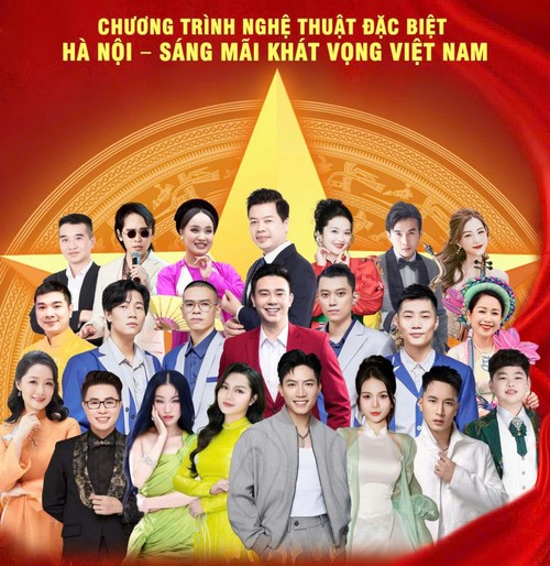 2000 köpfiger Chor im Konzert „Strahlende Ambition Vietnams” in Hanoi - ảnh 1