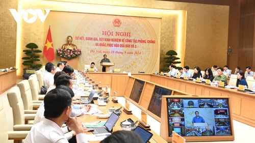 PM chairs conference to learn from response to typhoon Yagi - ảnh 1