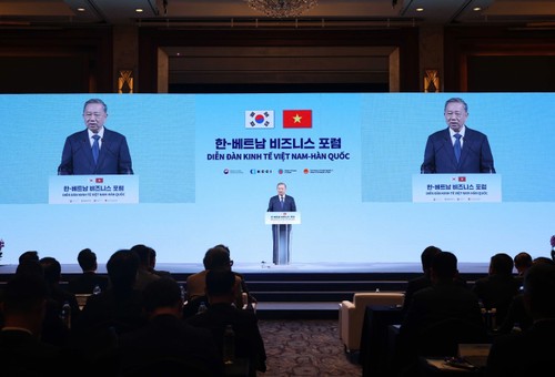 Party leader reaffirms goal of boosting Vietnam-Korea trade to 150 billion USD by 2030 - ảnh 1