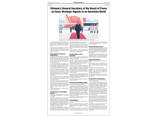 Washington Times commends Vietnam’s proactive contribution to global peace, stability - ảnh 1