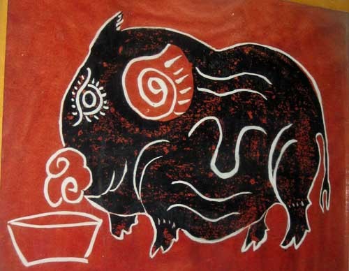 Die folkloristischen roten Kim Hoang-Bilder - ảnh 1