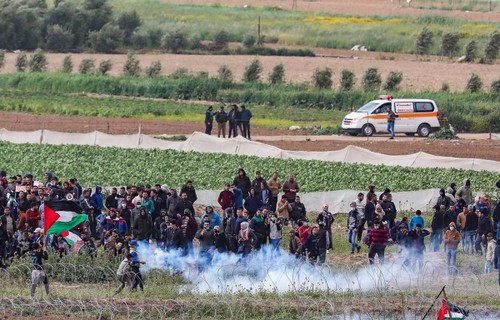 Mindestens vier Palästinenser wurden bei der Kundgebung in Gaza getötet - ảnh 1