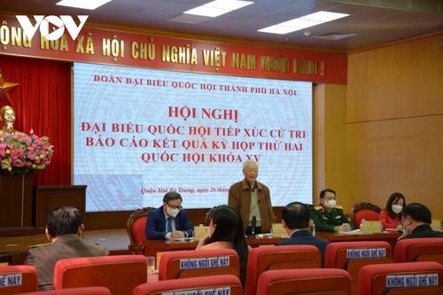 KPV-Generalsekretär Nguyen Phu Trong trifft Wähler in Hanoi - ảnh 1