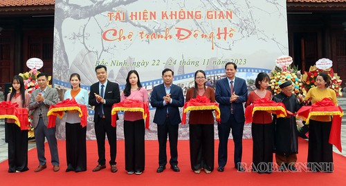 Bac Ninh stellt wieder den Raum des Marktes für Dong Ho-Bilder her - ảnh 1