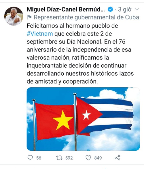 Líderes y amigos del mundo felicitan Vietnam por el 76 aniversario del Día Nacional - ảnh 1