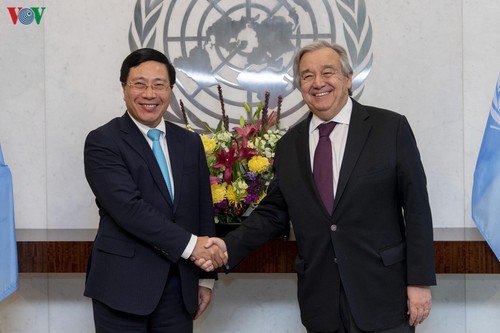 Pham Binh Minh rencontre des responsables de l’ONU - ảnh 1