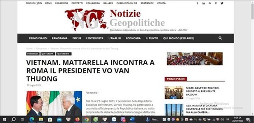 Presse italienne: la visite de Vo Van Thuong ouvre une nouvelle ère pour la coopération Vietnam - Italie - ảnh 1