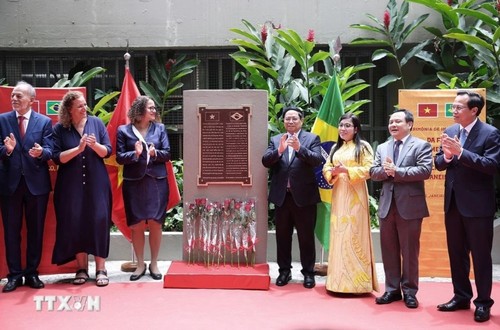 Une plaque commémorative en l'honneur de Hô Chi Minh inaugurée à Rio de Janeiro - ảnh 1