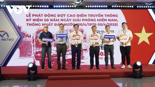 Hô Chi Minh-ville lance une campagne médiatique d’envergure pour le 50e anniversaire de la réunification nationale - ảnh 1