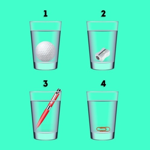 Đố vui: Ly nào đựng nhiều nước nhất? - ảnh 1