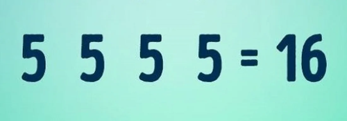 Với bốn số 5, làm cách nào để được kết quả bằng 16? - ảnh 1