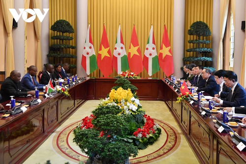 Toàn cảnh lễ đón Tổng thống Burundi và Phu nhân thăm chính thức Việt Nam - ảnh 10