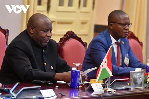 Toàn cảnh lễ đón Tổng thống Burundi và Phu nhân thăm chính thức Việt Nam - ảnh 12